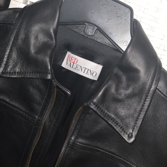 VALENTINO LEATHER BOMBER JACKET AUTHENTIC WORN 1x - Picture 4 of 8